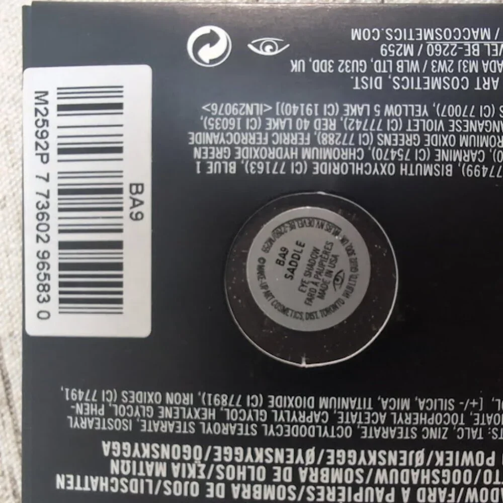MAC Cosmetics Eye Shadow Pro Palette Refill Pan Shade BA9 Saddle